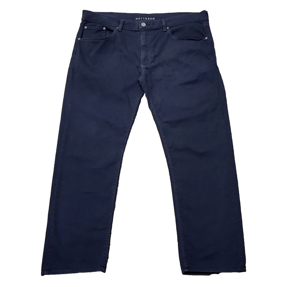 Mott & Bow Mercer Slim Jeans Mens 36x32 (Act. 37x28) Dark Blue Navy Twill Denim